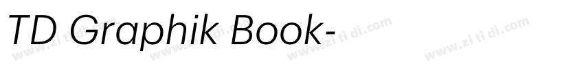 TD Graphik Book字体转换